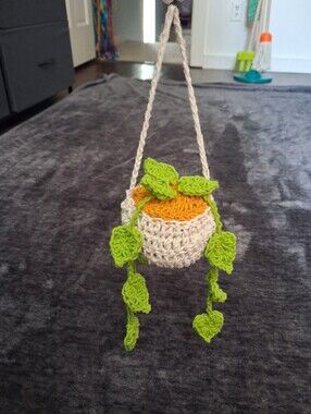 New Handmade Crocheted Hanging Plant,  Decor